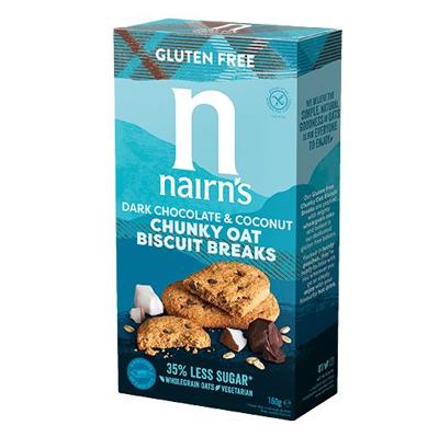 Nairns Biscuit breaks pure chocolade & kokos Nairns Biscuit breaks pure chocolade & kokos