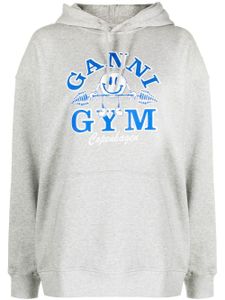 GANNI hoodie en coton biologique à imprimé Gym - Gris