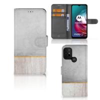 Motorola Moto G10 | G20 | G30 | Book Style Case | Wood Concrete