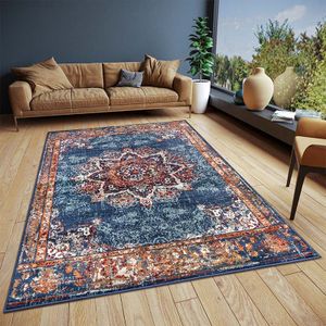 Vintage Vloerkleed Maderno - 120x170cm - Blauw Klassiek Vloerkleed - 123vloerkleed.nl is de online webshop voor vloerkleden en woonaccessoires.
