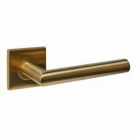 Intersteel DeurklinkQ 04 op vierkant rozet messing mat - 1314.103402 Intersteel DeurklinkQ 04 op vierkant rozet messing mat - 1314.103402