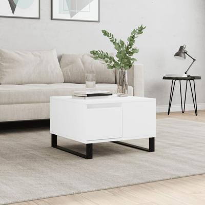 Salontafel 55x55x36,5 cm bewerkt hout wit