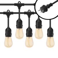 30m Arena LED Prikkabel - IP65 Lichtsnoer Buiten - koppelbaar - Lampjes Slinger - inclusief 30x E27 lampen - Eco - Incl. Stekker