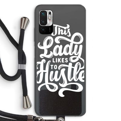 Hustle Lady: Xiaomi Redmi Note 10 5G Transparant Hoesje met koord