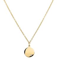 Boccia 08065-03 Ketting Rondje titanium-diamant 0.005 ct goudkleurig 47 cm - thumbnail