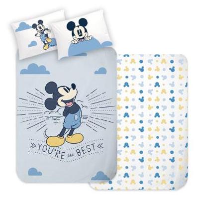 Mickey Mouse Peuterdekbedovertrek blauw - 100 x 135 cm - Katoen Mickey Mouse Peuterdekbedovertrek blauw - 100 x 135 cm - Katoen