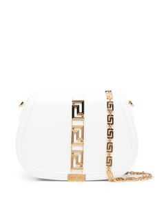 Versace grand sac porté épaule Greca Goddess - Blanc