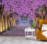 Fotobehang 3d Bloemrijke gang