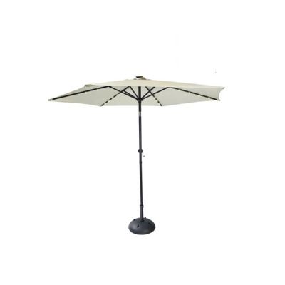 Gardington Parasol – Verlichting Op Zonne-energie - Kantelbaar - Aluminium – Creme - 270 Cm Gardington Parasol – Verlichting Op Zonne-energie - Kantelbaar - Aluminium – Creme - 270 Cm