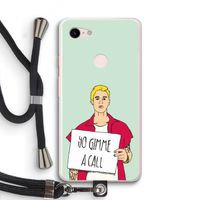 Gimme a call: Pixel 3 XL Transparant Hoesje met koord