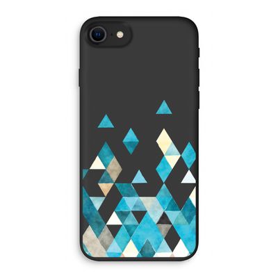 Gekleurde driehoekjes blauw: iPhone 7 Biologisch afbreekbaar hoesje