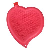 Warmwaterkruik Rood Hart van Natuurrubber 1,5 L - thumbnail