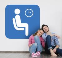 Muursticker bord wachtkamer Muursticker bord wachtkamer