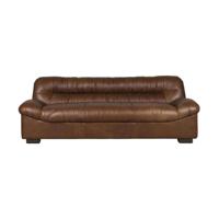 Dutchbone Douglas bank 3-zits leer Chocolate