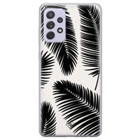 Samsung Galaxy A72 siliconen telefoonhoesje - Palm leaves silhouette
