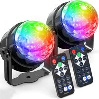Strex Discolamp met Afstandsbediening 2 STUKS - voor Kinderen en Volwassenen - Feestverlichting - Disco Bal - - thumbnail