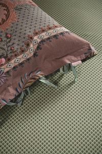Pip Studio Pip Studio Suki topper fitted sheet 100x200 cm Pocket depth: 25 Olijfgroen