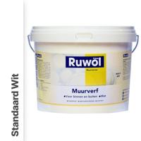 Ruwol Muurverf binnen en buiten Mat Standaard Wit 10 liter