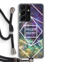 Negenduust ruimte: Samsung Galaxy S21 Ultra Transparant Hoesje met koord