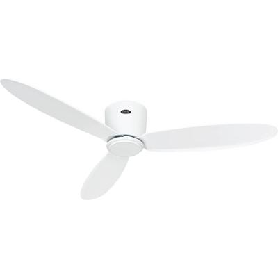 CasaFan ECO PLANO II 132 WE-WE WiFi Flügel lack weiß Plafondventilator Wit Met afstandsbediening, Timer, Met wintermodus, Bediening via App