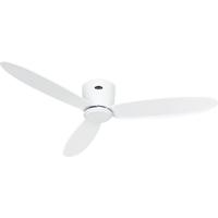 CasaFan ECO PLANO II 132 WE-WE WiFi Flügel lack weiß Plafondventilator Wit Met afstandsbediening, Timer, Met wintermodus, Bediening via App