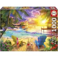 Puzzel - EDUCA - Love Beach - 1000 stukjes - 68x48 cm - Voor volwassenen - Thema Natuur