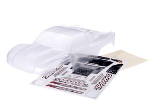 Traxxas - Body, Slash 4X4, heavy duty (also fits Slash VXL & Slash 2WD) (clear, requires painting)/ window masks/ decal sheet (requires #6967 latch...