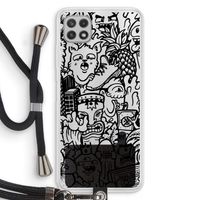 Vexx Black Mixtape: Samsung Galaxy A22 4G Transparant Hoesje met koord