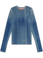 Diesel t-shirt De-Bob-Fsd1 à manches longues - Bleu