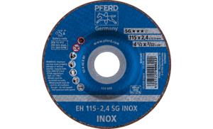 PFERD EH 115-2,4 SG INOX 61340124 Doorslijpschijf gebogen 115 mm 25 stuk(s) RVS