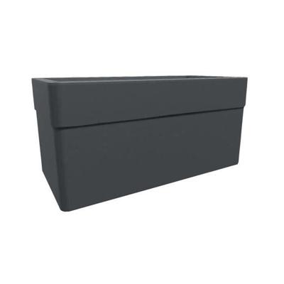 Plantenbak - CAREL - Antracietgrijs - 63 L - 78 x 39 x H.39 cm - EDA - Met wielen - Buiten of binnen