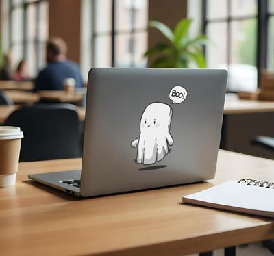 Pessimistische geest laptop sticker