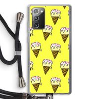 Isjes: Samsung Galaxy Note 20 / Note 20 5G Transparant Hoesje met koord