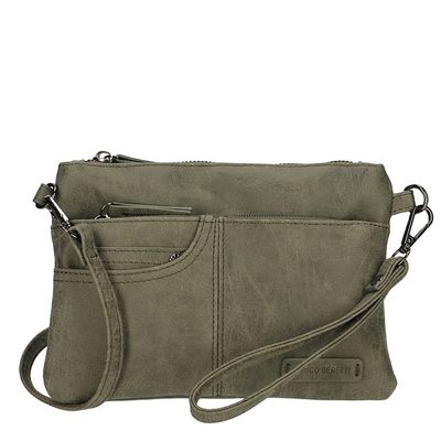 Enrico Benetti Schoudertasje / Clutch Nouméa Olijf