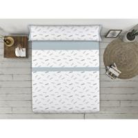 Beddengoedset Tejidos Reina Tetris Blauw Wit Bed van 180