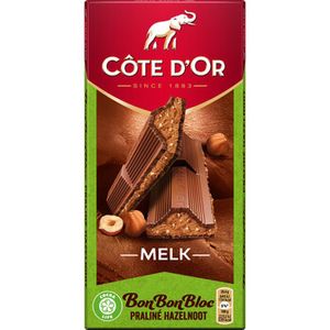 Cote d'Or Cote d'Or - Bon Bon Bloc Praline Noot 200 Gram 15 Stuks