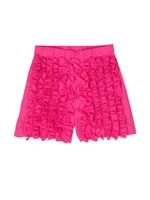 MSGM Kids short court à empiècements froncés - Rose