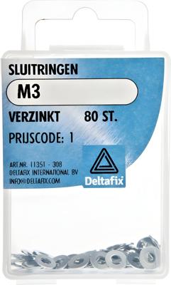 Sluitringen m3 vz 80st - Deltafix