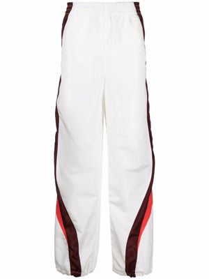 Marine Serre pantalon de jogging à rayures latérales - Blanc