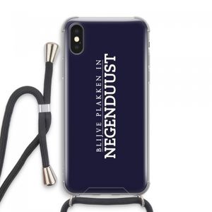 Blijve plakken in Negenduust: iPhone XS Max Transparant Hoesje met koord