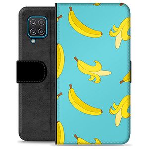 Samsung Galaxy A12 Premium Wallet Hoesje - Bananen