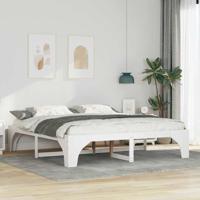 Bedframe met opslag Wit 180 x 200 cm Massief grenenhout Bedframe met opslag Wit 180 x 200 cm Massief grenenhout