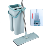 CleanRite Mop met Emmer - Blauw/Groen CleanRite Mop met Emmer - Blauw/Groen