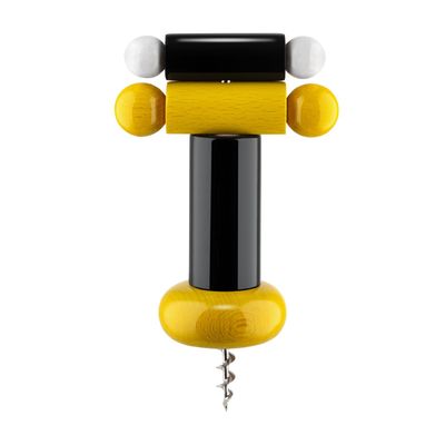 Alessi Kurkentrekker Twergi - ES17 1 - Zwart - door Ettore Sotsass