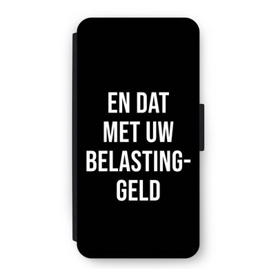 Belastinggeld - Zwart: iPhone 12 Pro Flip Hoesje