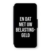 Belastinggeld - Zwart: iPhone 12 Pro Flip Hoesje