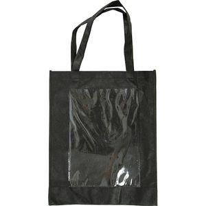 Creativ Company Zwarte schoudertas met plastic voorkant
