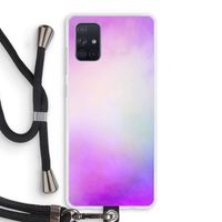 Clouds pastel: Samsung Galaxy A71 Transparant Hoesje met koord