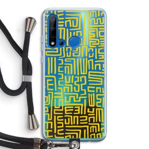Majorelle Blue Print: Huawei P20 Lite (2019) Transparant Hoesje met koord