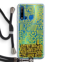 Majorelle Blue Print: Huawei P20 Lite (2019) Transparant Hoesje met koord
